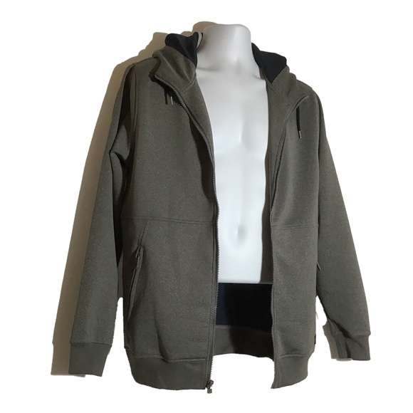 RED BULL Full Zip Men's Sporty Gray Hoodie Jacket with Reflective Trim, Medium - Picture 1 of 16